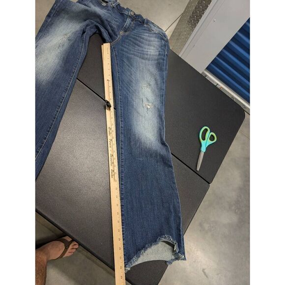 Driftwood Distressed Eva Raw Hem Denim Jeans Women's 30 - Picture 9 of 9